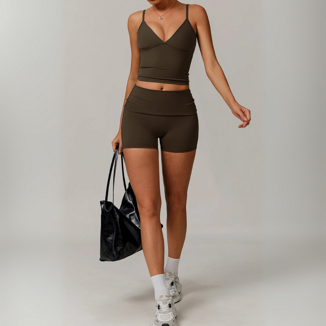 THE PLUNGE SINGLET & SHORTS SET