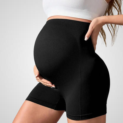 ARALIE HIGH-WAISTED MATERNITY SHORTS