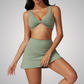 RHODESIA TWIST FRONT SPORTS BRA & SKIRT SET