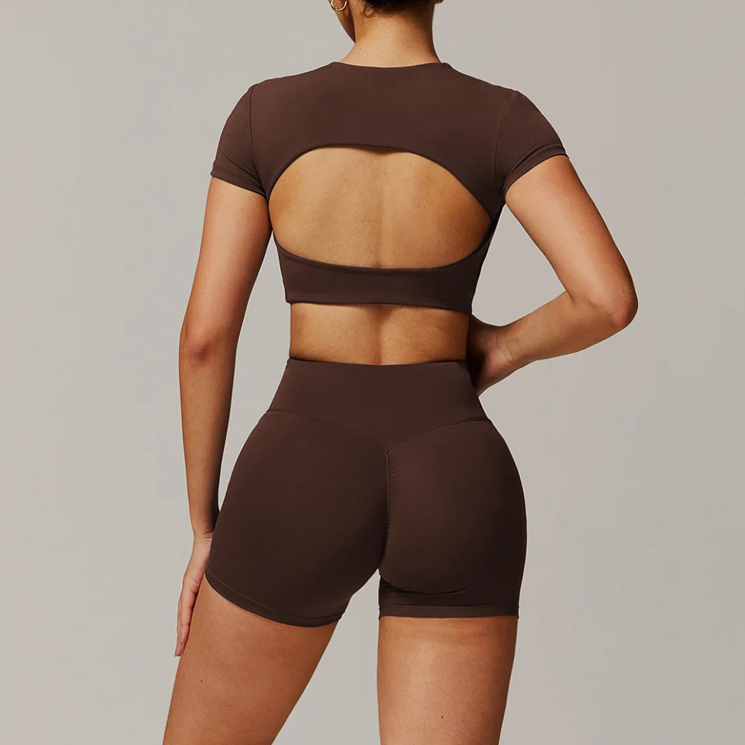 ALINA CROPPED KEYHOLE TEE