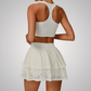 CALANTHA HIGH WAISTED LACE SKIRT