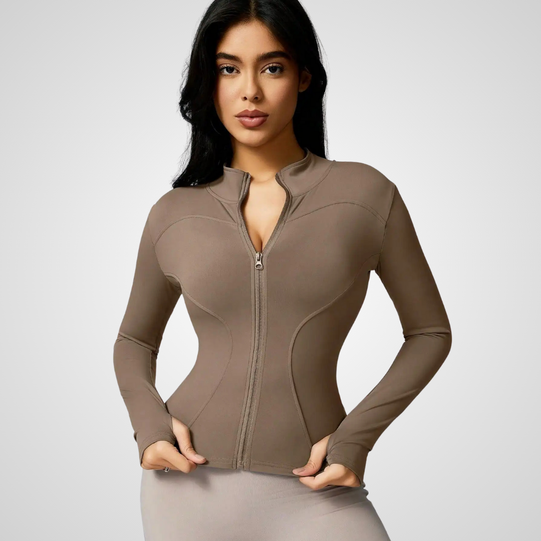 THE INDIRA CONTOUR ZIP JACKET-Jackets-Gym Giants