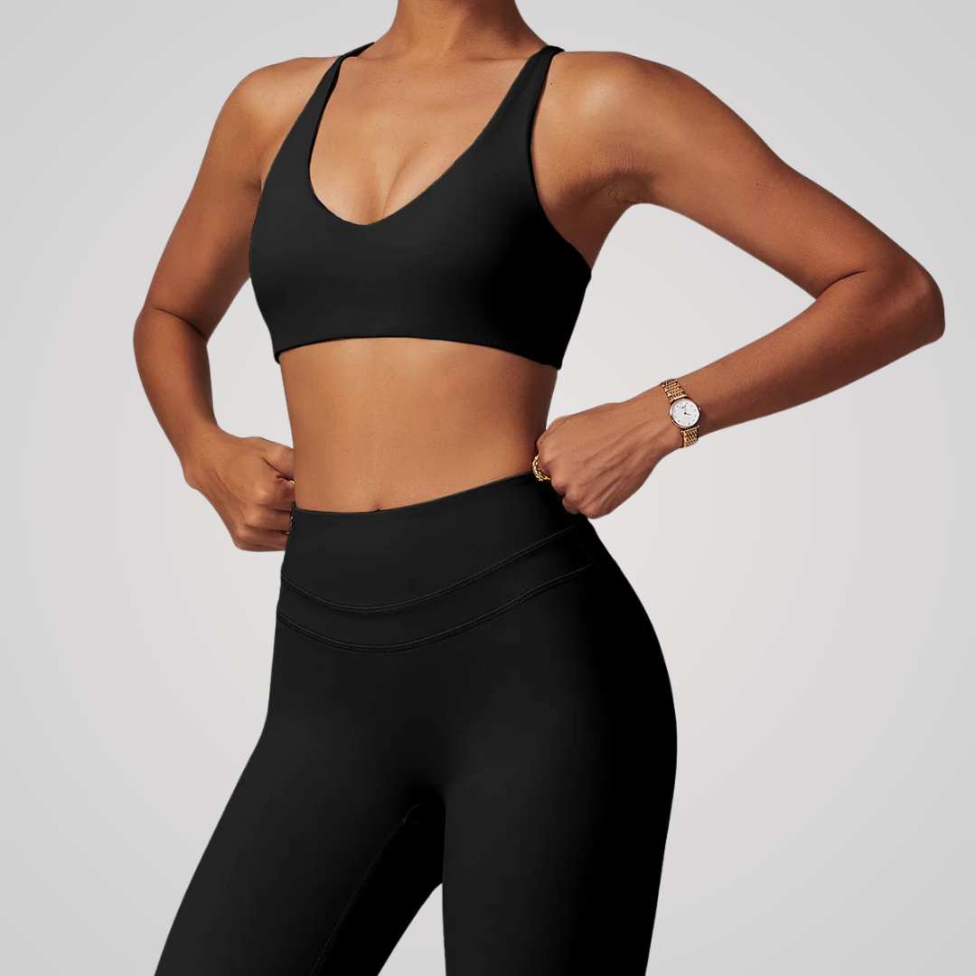 EMMELINE TWIST-BACK SPORTS BRA