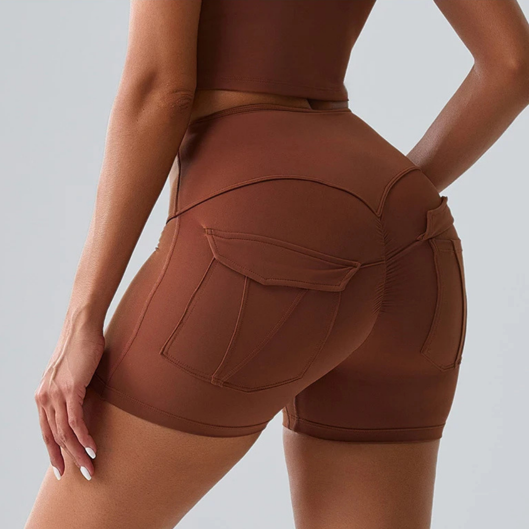 VIANA SEAMLESS MID-RISE SHORTS