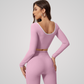 LYSARA LONG SLEEVE TOP AND HIGH-WAIST LEGGINGS SET