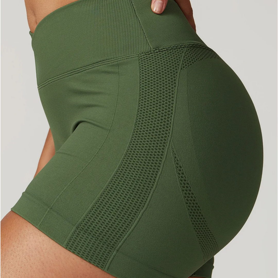 LUMEN V WAISTED SHORTS-Shorts-Gym Giants