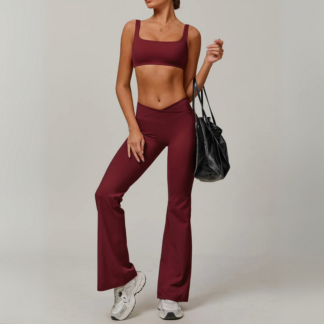 HADLEY SEAMLESS V-CROSS FLARE SET