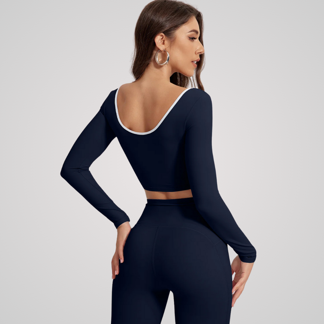 LYSARA LONG SLEEVE TOP AND HIGH-WAIST LEGGINGS SET