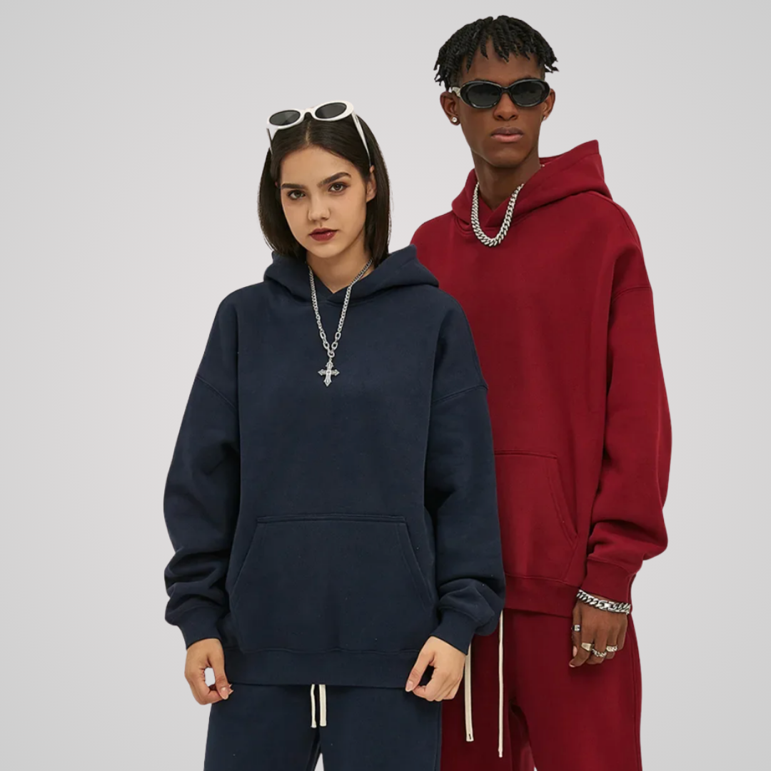 VEIL FLEECE-LINED UNISEX COTTON HOODIE