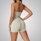 THE ARBOR HALTER SINGLET & SEAMLESS SHORTS SET