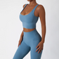 Helena Set - Elevate your workout experience with this stylish and functional activewear set. The breathable comfort, quick-dry technology, compression waistband, and high-waisted leggings with pockets redefine activewear elegance. Stay cool, confident, and convenient during your active pursuits. 