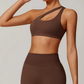 THE EVESSA ONE SHOULDER SPORTS BRA-Sports Bras-Gym Giants