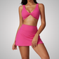 RHODESIA TWIST FRONT SPORTS BRA & SKIRT SET