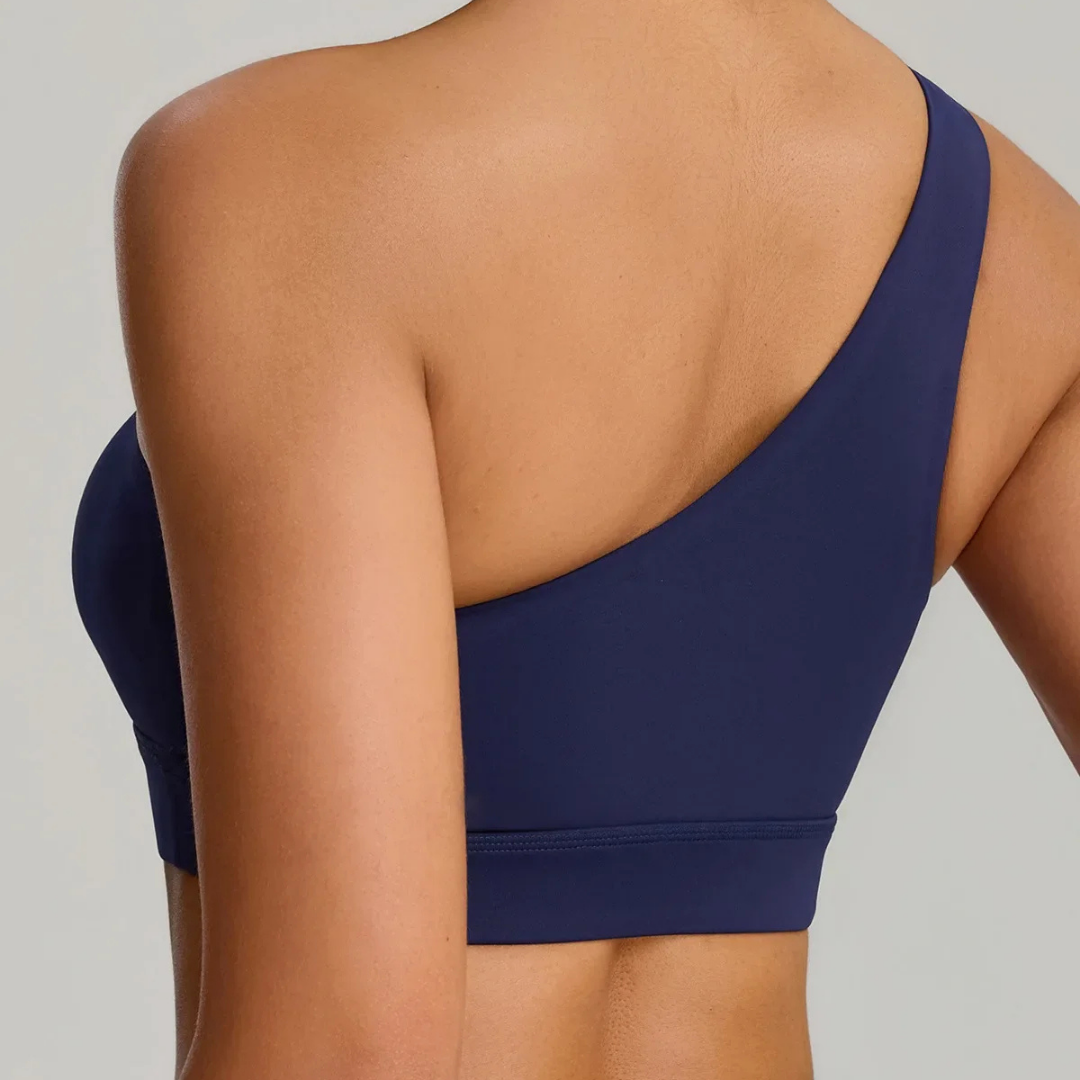 THE MURMUR ONE-SHOULDER SPORTS BRA