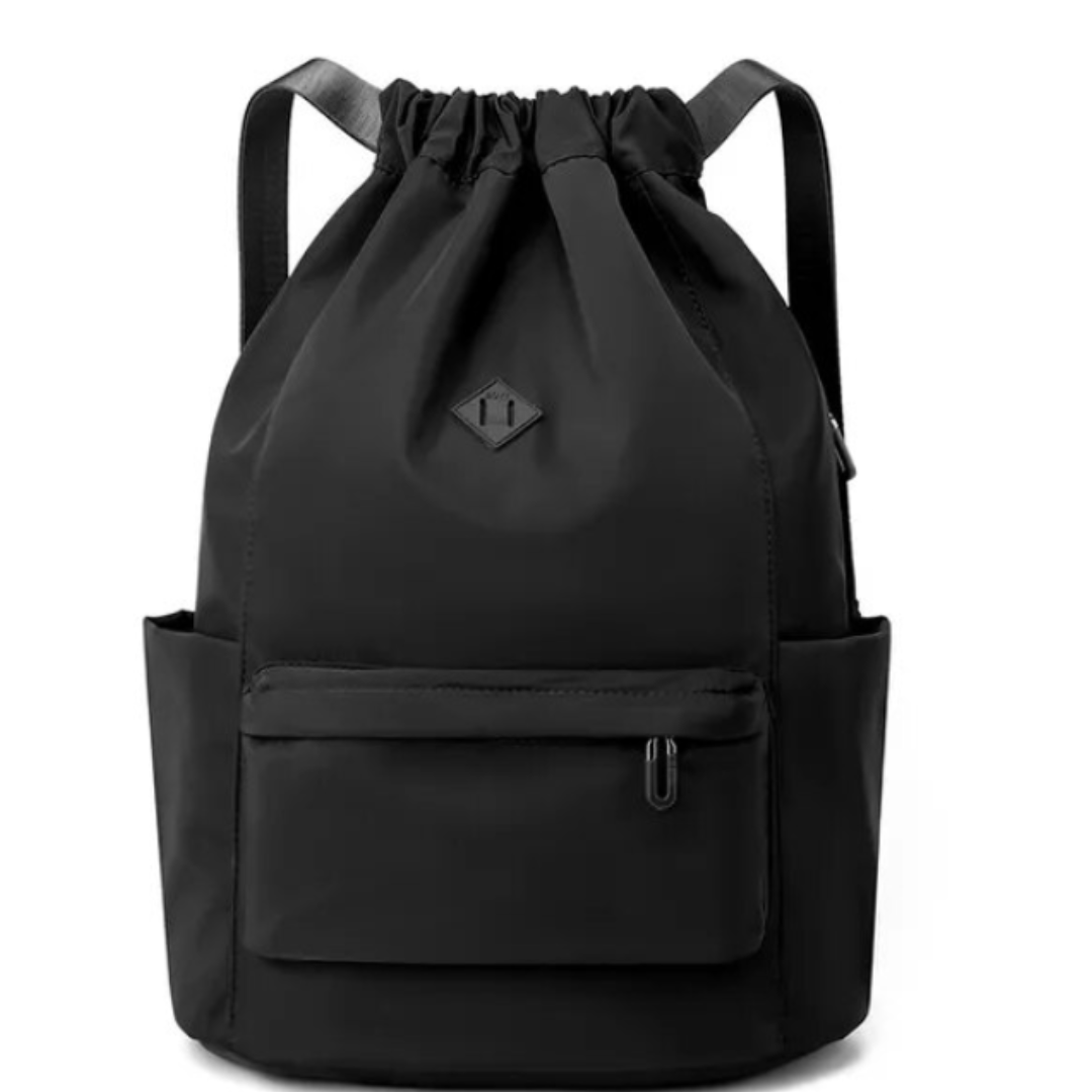 Drawstring Sports Backpack: Unleash your inner adventurer with this perfect companion for outdoor activities. Spacious side pockets for water bottle, snacks, or gym clothes. Convenient front pocket for quick access to essentials. Secret back pocket for added security of valuables. Built to last with high-quality materials for daily adventures. Adjustable straps for a customized and comfortable fit during your journey.
