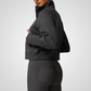 CINDER CROPPED HALF-ZIP SWEATER