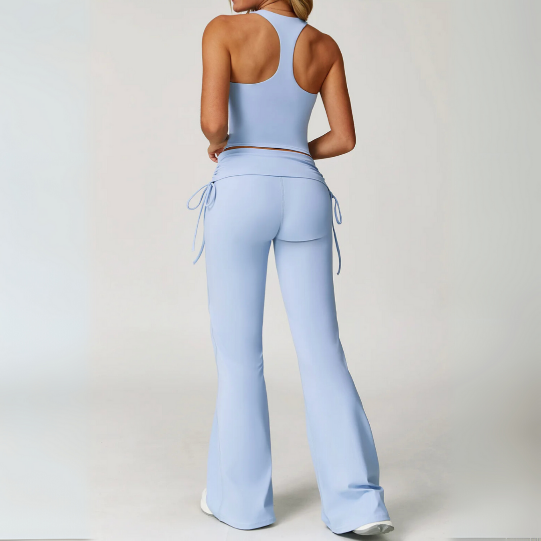 MECCA RACERBACK CROPPED SPORTS BRA