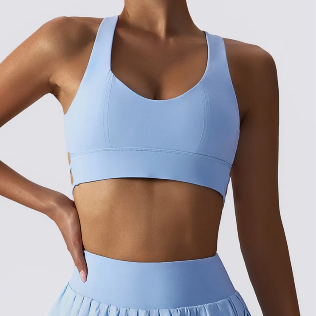 Nicola Sports Bra - Stylish, Comfortable, and Supportive Activewear for Your Workouts. Removable Pads, Breathable Fabric, and Built to Last.