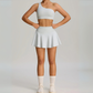 THE MURMUR ONE-SHOULDER SKORT SET