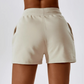 Made from a premium cotton/poly blend, these shorts offer a plush, cozy feel against your skin while ensuring durability for your active lifestyle. Enjoy all-day comfort without compromising on style. Built to last, the Samara Shorts are designed with durable fabric, ready to withstand the demands of your busy life. Whether you're relaxing at home or heading out for errands or brunch with friends, the Samara Shorts are your go-to choice for comfort and style.