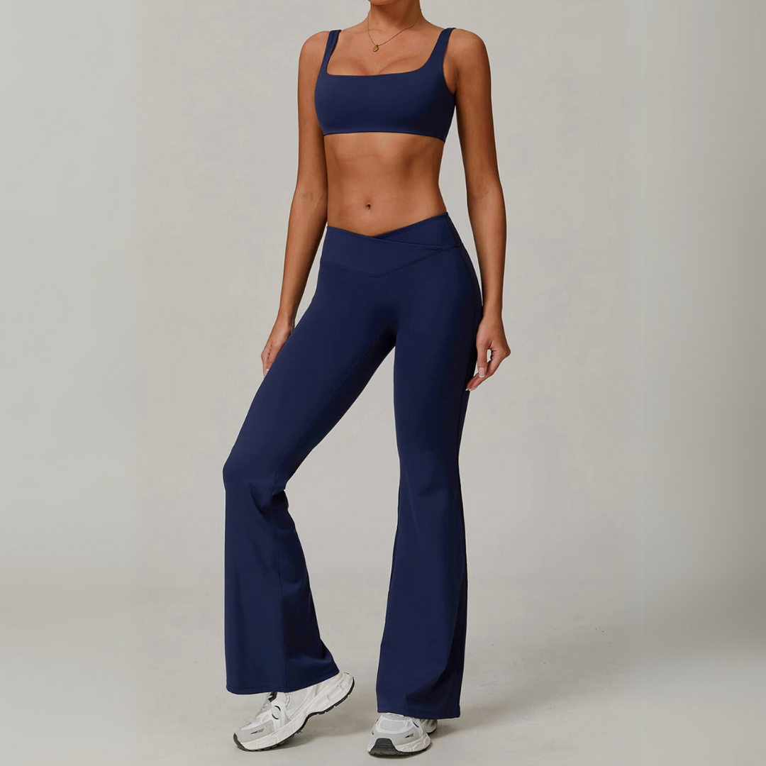 HADLEY SEAMLESS V-CROSS FLARE SET