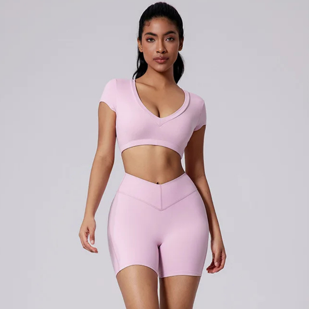 FAWN SEAMLESS HIGH-WAISTED SHORTS