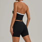 CLOVER HALTERNECK SINGLET & SEAMLESS SHORTS SET