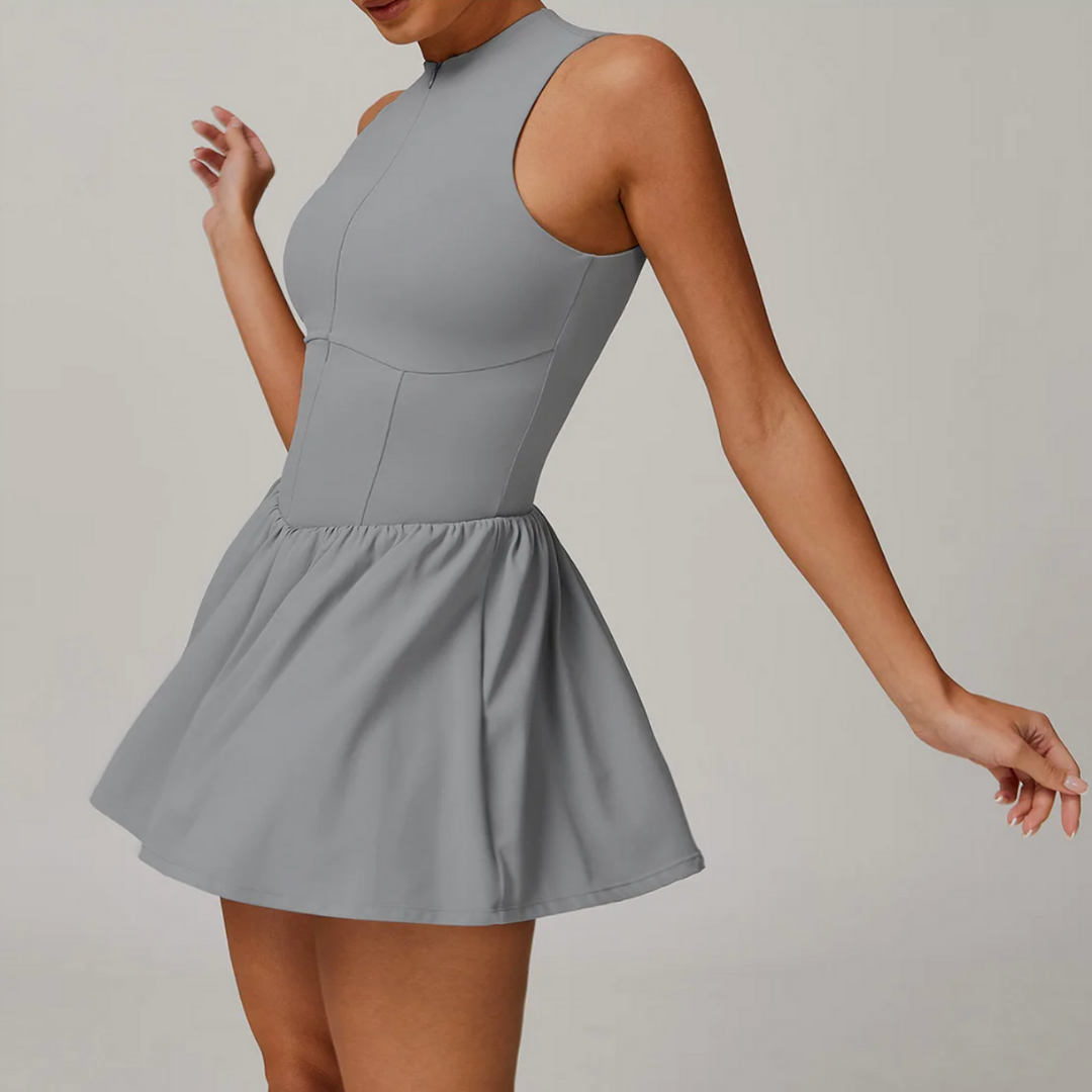 CALINDA HALF-ZIP TENNIS DRESS