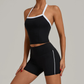 CLOVER HALTERNECK SINGLET & SEAMLESS SHORTS SET