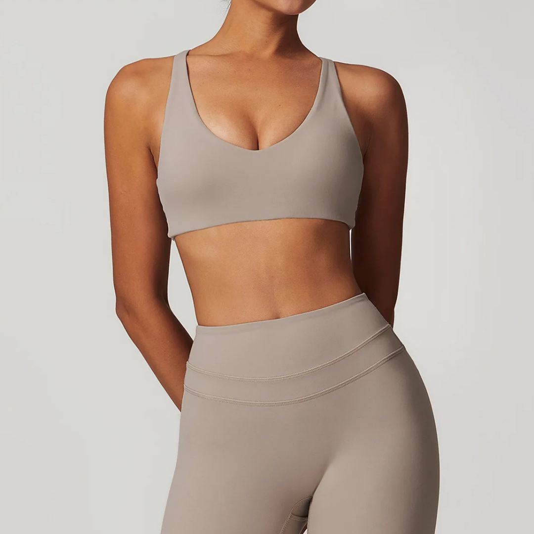 EMMELINE TWIST-BACK SPORTS BRA