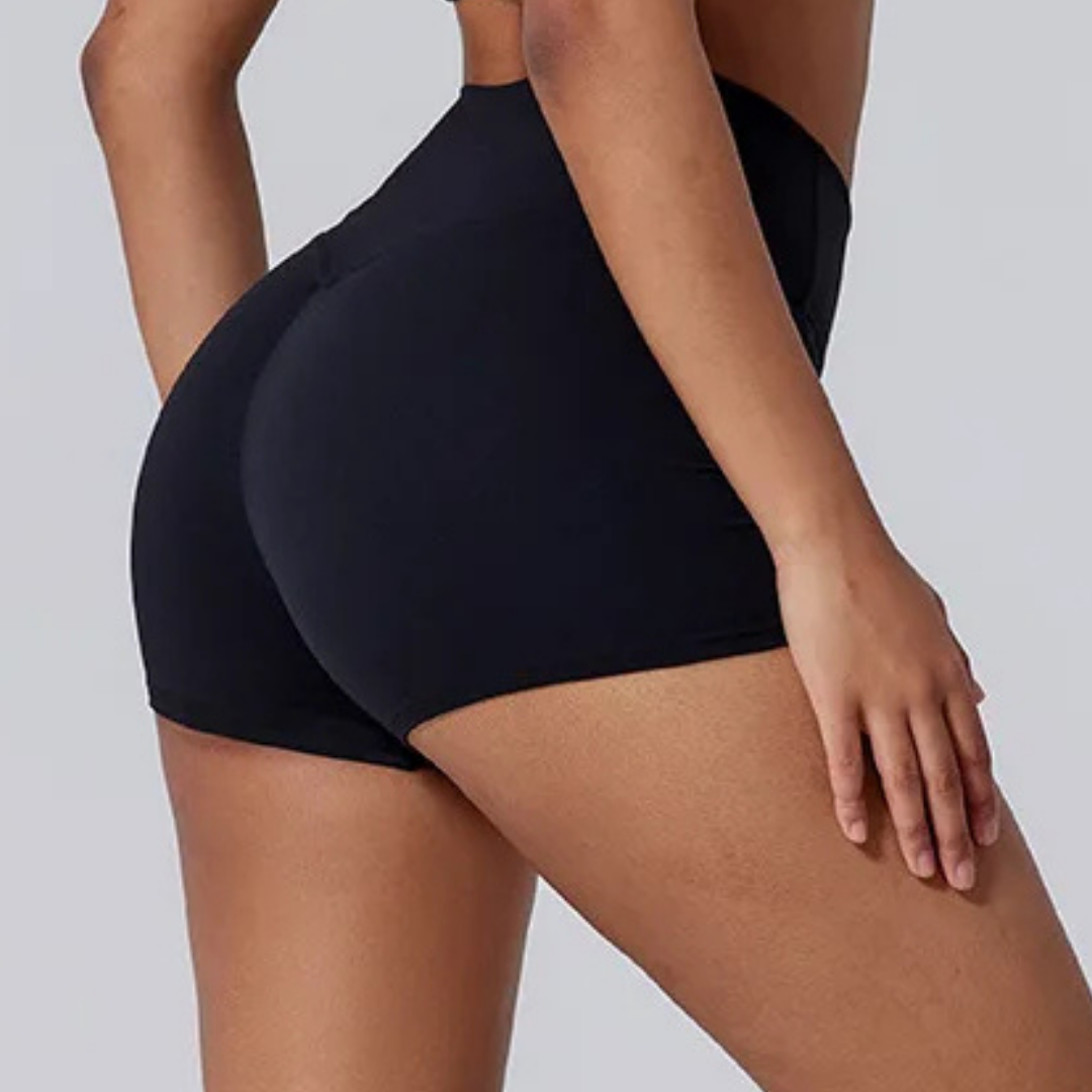 BELLINA HIGH-WAISTED BOOTY SHORTS