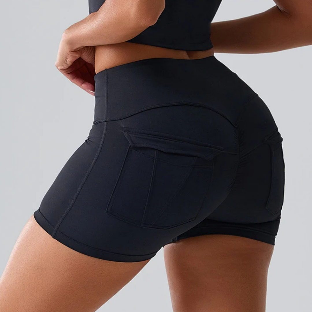 VIANA SEAMLESS MID-RISE SHORTS