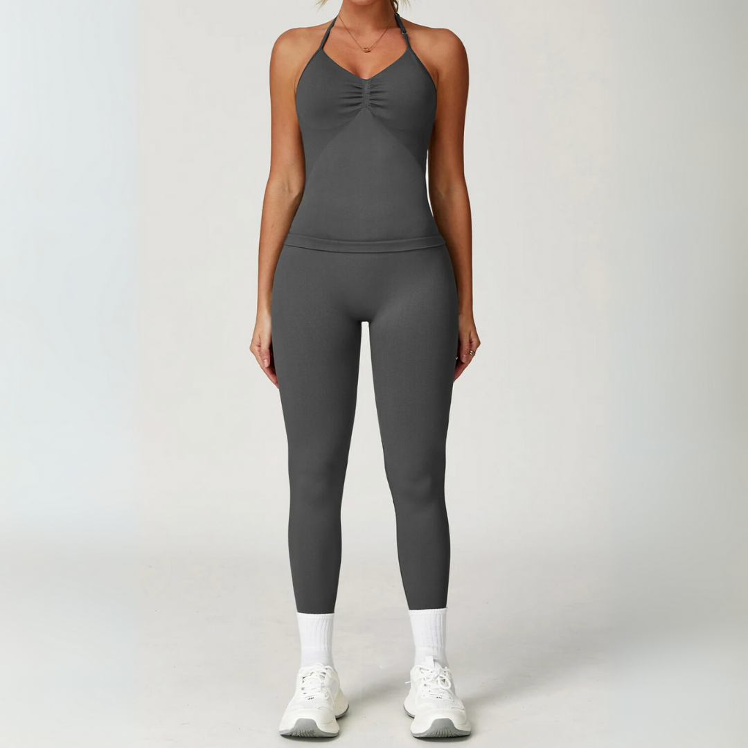 AURORA SEAMLESS HALTER SINGLET & LEGGINGS SET