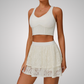 CALANTHA HIGH WAISTED LACE SKIRT