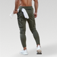 Slim Fit Men's Cargo Sweatpants - Versatile and stylish joggers for workouts or daily wear. Made from a durable cotton and polyester blend, with plenty of pocket space and functional features like rear and side pockets and a side loop for added convenience.