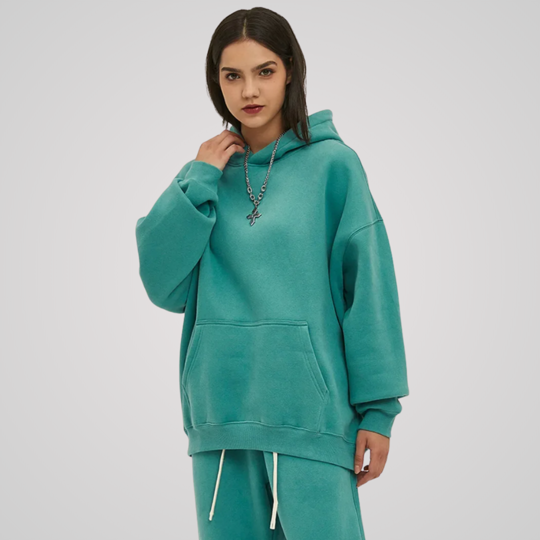 VEIL FLEECE-LINED UNISEX COTTON HOODIE