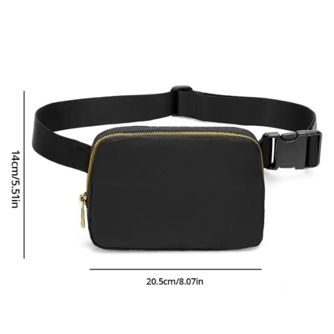 Adjustable Mini Waist Bag: Redefining On-the-Go Fashion with Compact Design, Adjustable Strap, and Secure Zip Closure. Experience Hands-Free Convenience Whether Worn Around the Waist or Crossbody. Petite Size (14cm x 20cm), Big Impact - Elevate Your Daily Adventures in Style. Explore Now!