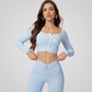 LYSARA LONG SLEEVE TOP AND HIGH-WAIST LEGGINGS SET