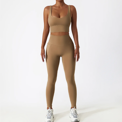 THE TROY LEGGINGS & SPORTS BRA SET-Workout Sets-Gym Giants