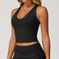 MECCA RACERBACK CROPPED SPORTS BRA