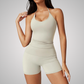 THE ARBOR HALTER SINGLET & SEAMLESS SHORTS SET