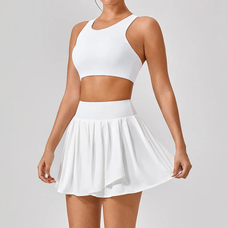 THE BALANCE HIGH-WAISTED SKORT & SPORTS BRA SET