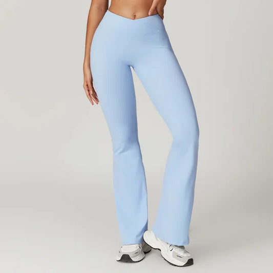 THE TARIJA FLARED V-WAISTED LEGGINGS-Leggings-Gym Giants