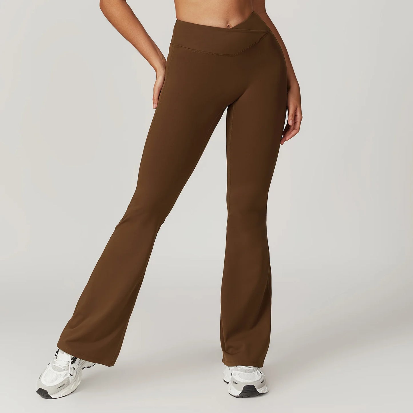 THE TARIJA FLARED V-WAISTED LEGGINGS-Leggings-Gym Giants