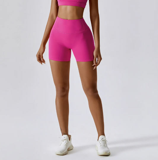 Premium Nylon/Spandex Leticia Shorts - High-Waisted and Breathable Activewear for Comfortable and Stylish Workouts