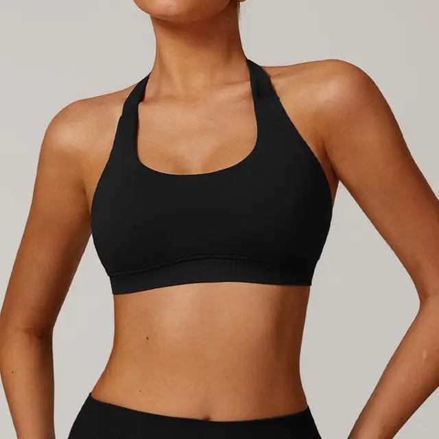THE EVESSA HALTER SPORTS BRA-Sports Bras-Gym Giants