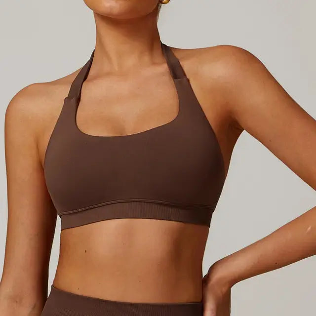 THE EVESSA HALTER SPORTS BRA-Sports Bras-Gym Giants