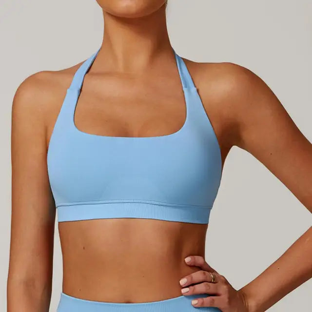 THE EVESSA HALTER SPORTS BRA-Sports Bras-Gym Giants
