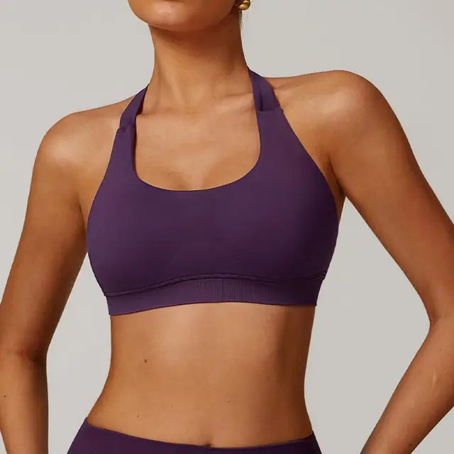 THE EVESSA HALTER SPORTS BRA-Sports Bras-Gym Giants