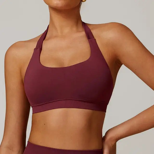 THE EVESSA HALTER SPORTS BRA-Sports Bras-Gym Giants